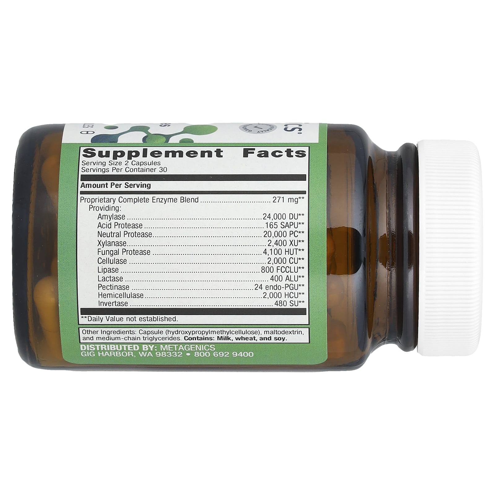 Metagenics, SpectraZyme® Complete Enzymes, 60 Capsules