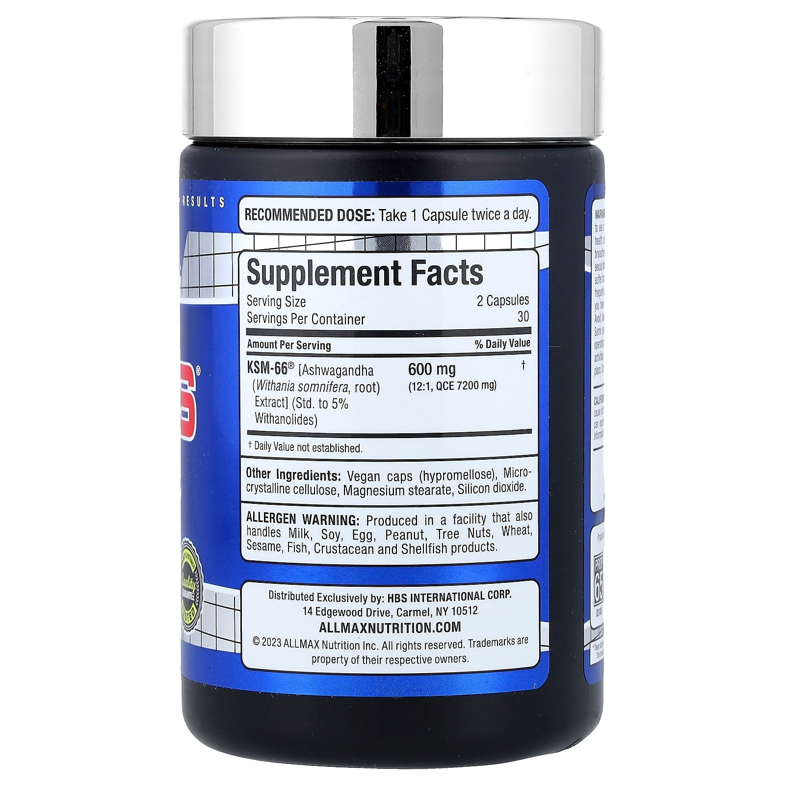 ALLMAX, Essentials, Ashwagandha KSM-66®, 60 Capsules (300 mg per Capsule)