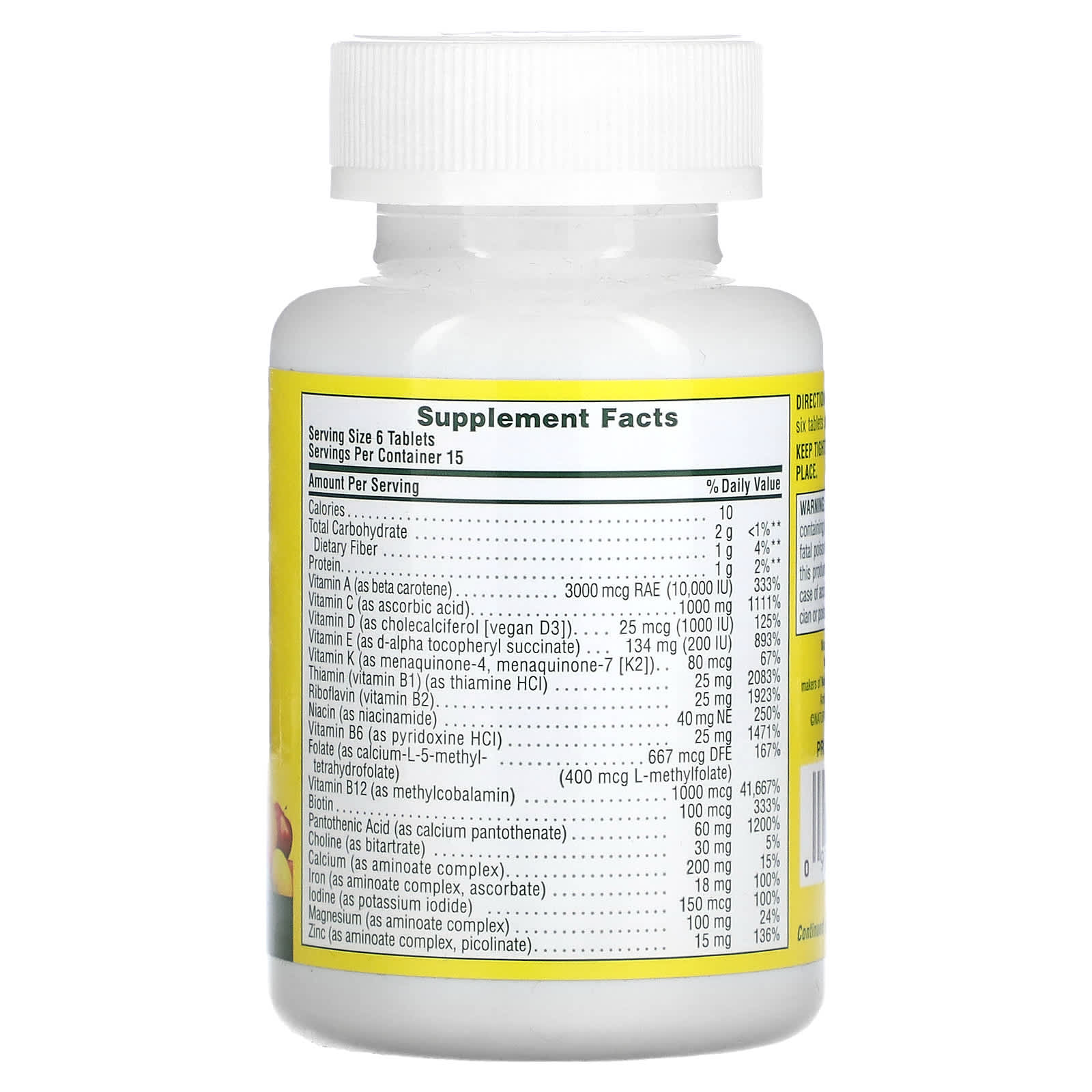 NaturesPlus, Source of Life, Original Mini-Tabs, Multi-Vitamin & Mineral Supplement with Concentrated Whole Food , 90 Tablets