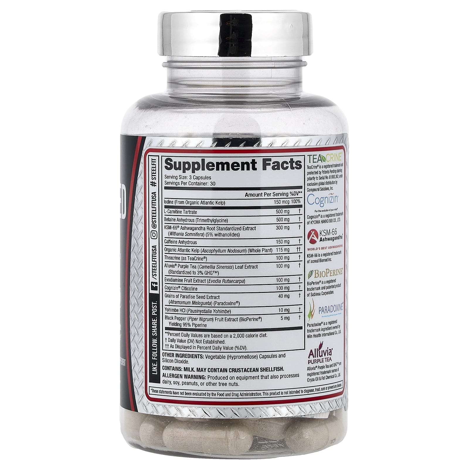 SteelFit, Shredded Steel®, Weight Loss Solution, 90 Capsules