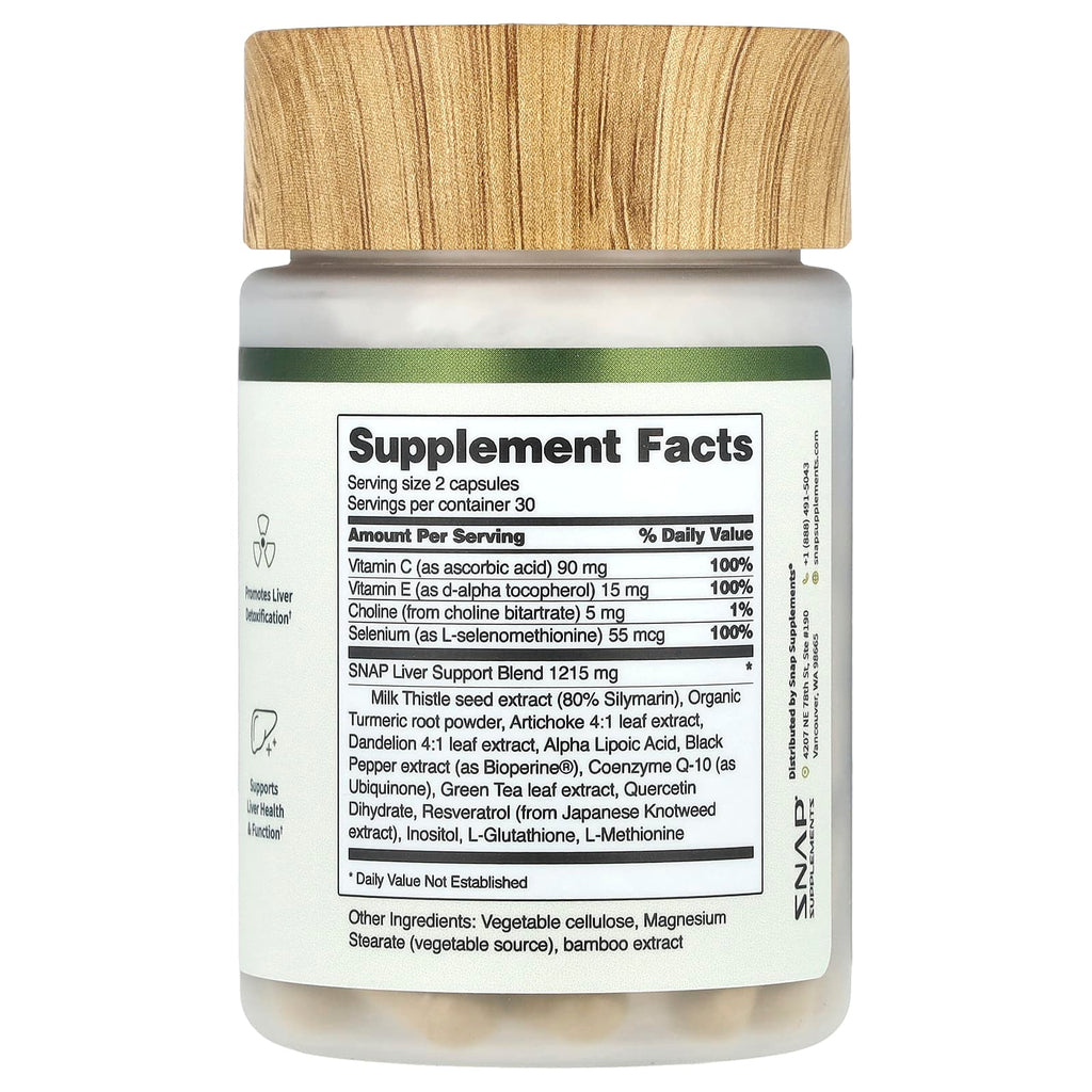 Snap Supplements, Liver Health & Detox, 60 Capsules