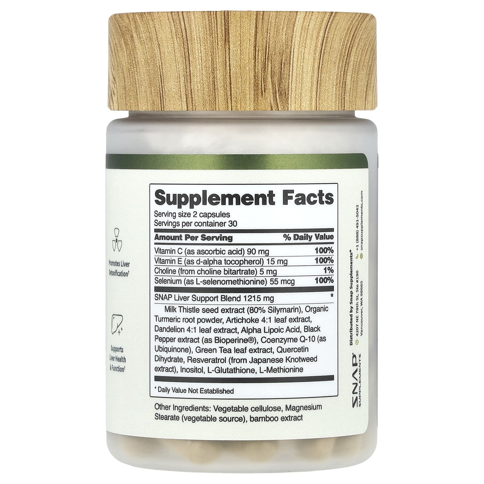 Snap Supplements, Liver Health & Detox, 60 Capsules