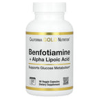 California Gold Nutrition, Benfotiamine + Alpha Lipoic Acid and L-Leucine, 90 Veggie Capsules