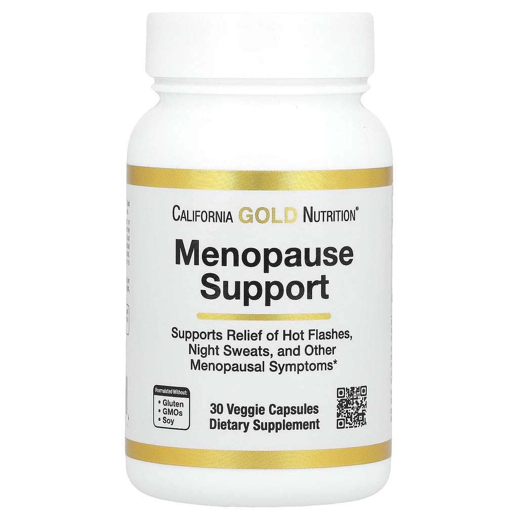 California Gold Nutrition, Menopause Support with Angelica gigas, Cynanchum wilfordii, Phlomis umbrosa and L-Leucine, 30 Veggie Capsules