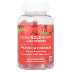 California Gold Nutrition, Propolis and Echinacea Gummies, Natural Raspberry, 90 Vegetarian Gummies