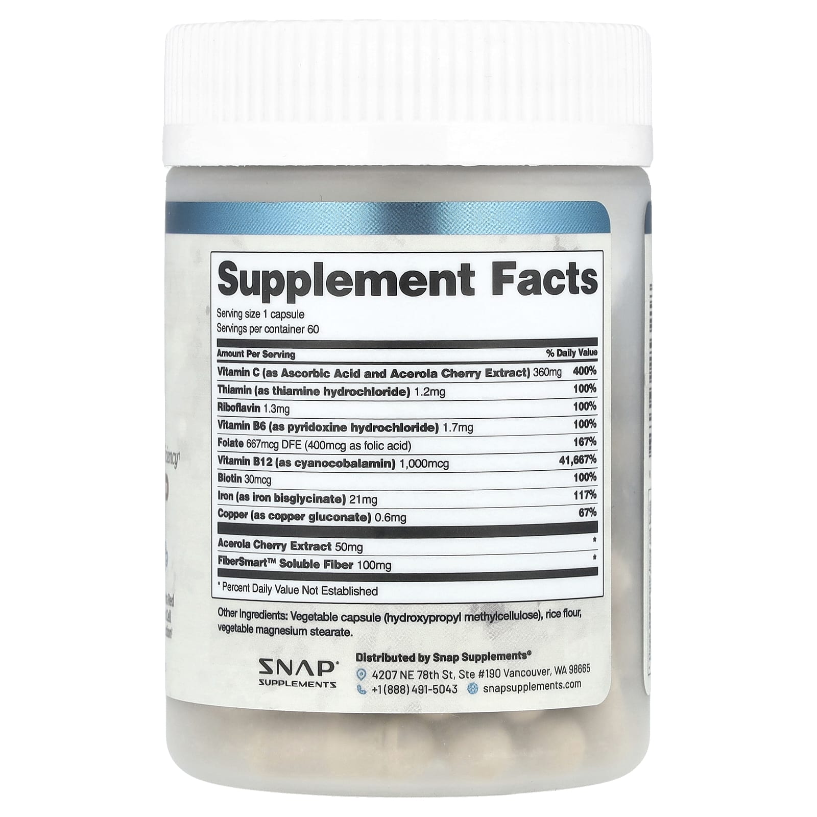 Snap Supplements, Iron Builder, 60 Capsules