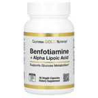 California Gold Nutrition, Benfotiamine + Alpha Lipoic Acid and L-Leucine, 30 Veggie Capsules