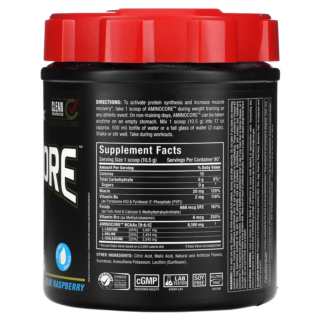 ALLMAX, AMINOCORE™ BCAA, Blue Raspberry, 2.1 lbs (945 g)