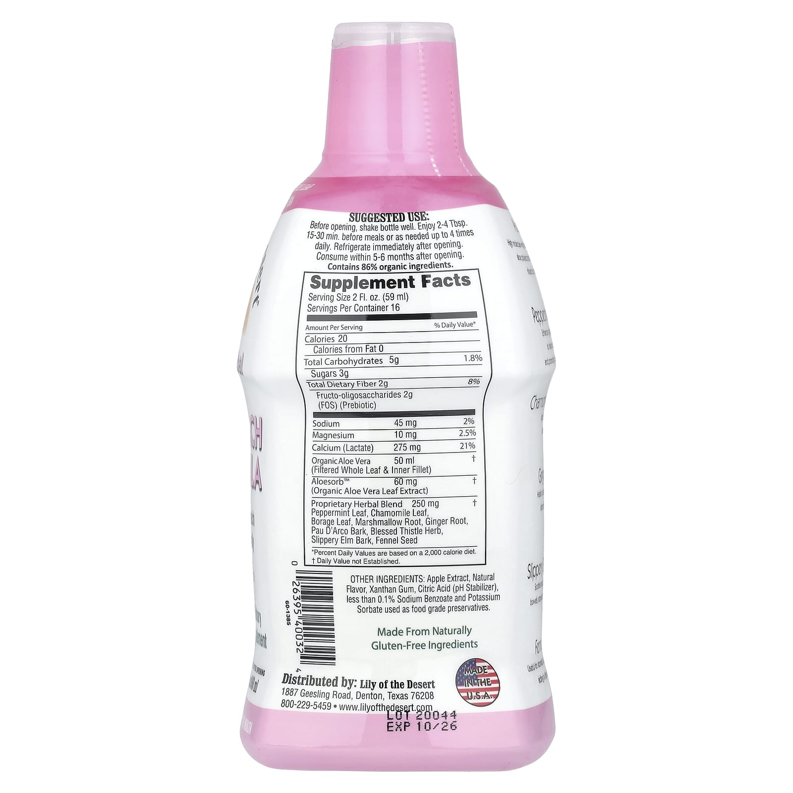 Lily of the Desert, Aloe Herbal, Stomach Formula, Fresh Mint, 32 fl oz (960 ml)