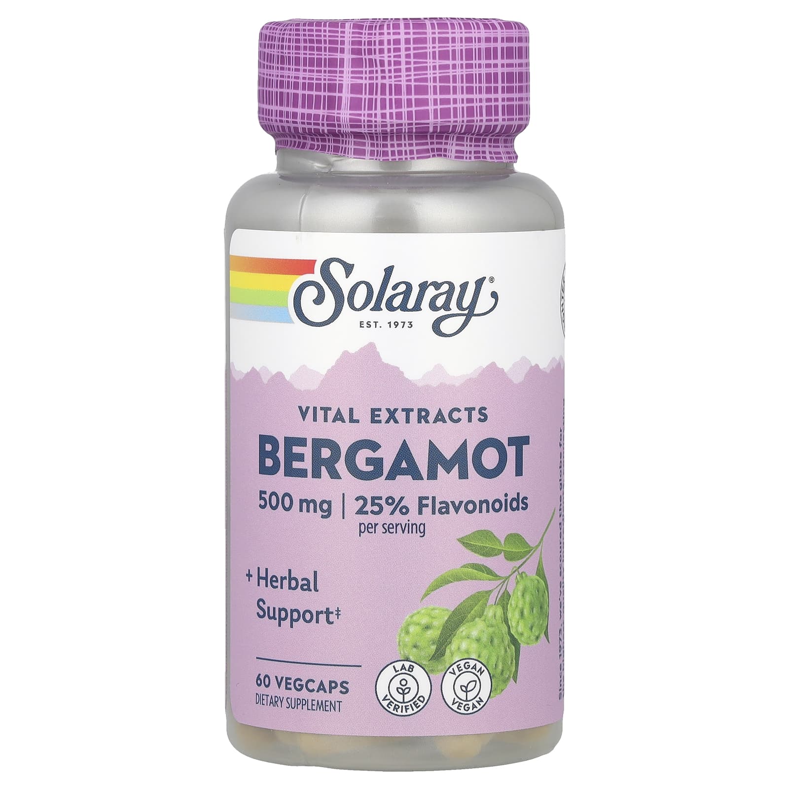 Solaray, Vital Extracts, Bergamot, 60 Vegcaps