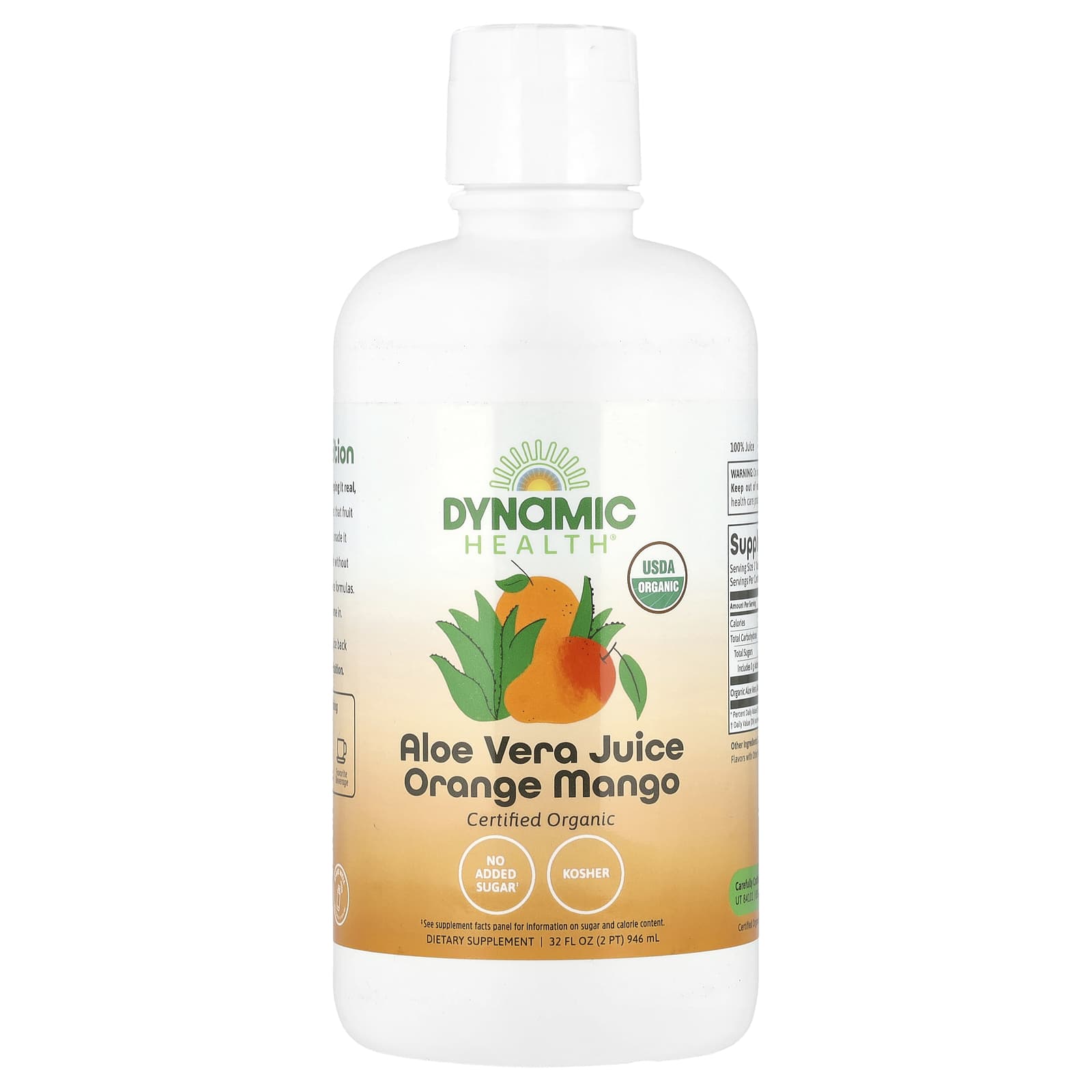 Dynamic Health, Aloe Vera Juice, Orange Mango, 32 fl oz (946 ml)
