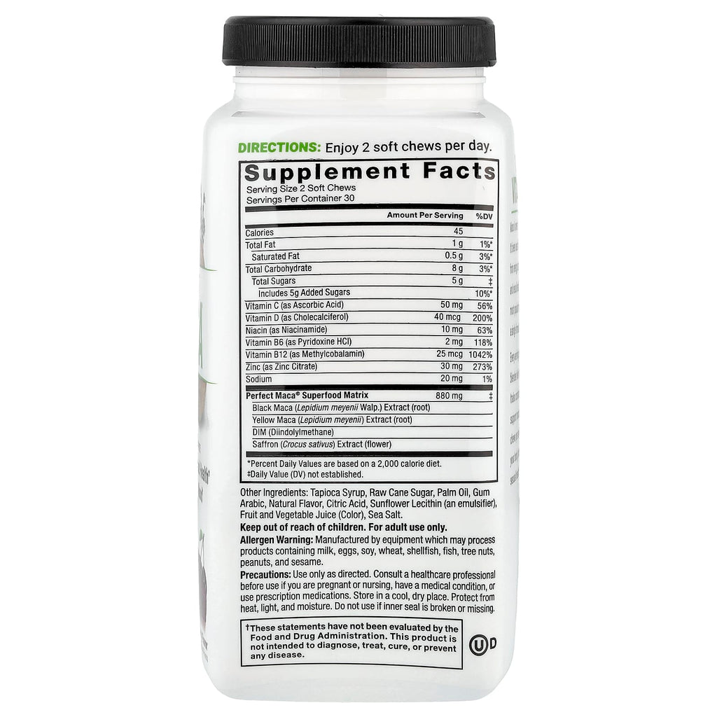 Force Factor, Perfect Maca®, Dark Cherry, 60 Soft Chews
