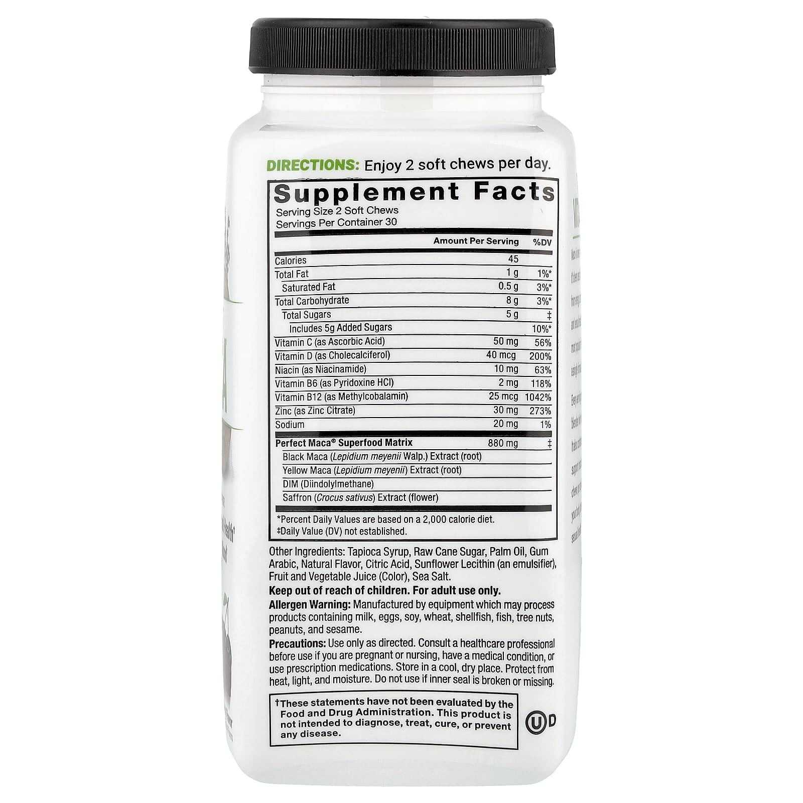 Force Factor, Perfect Maca®, Dark Cherry, 60 Soft Chews