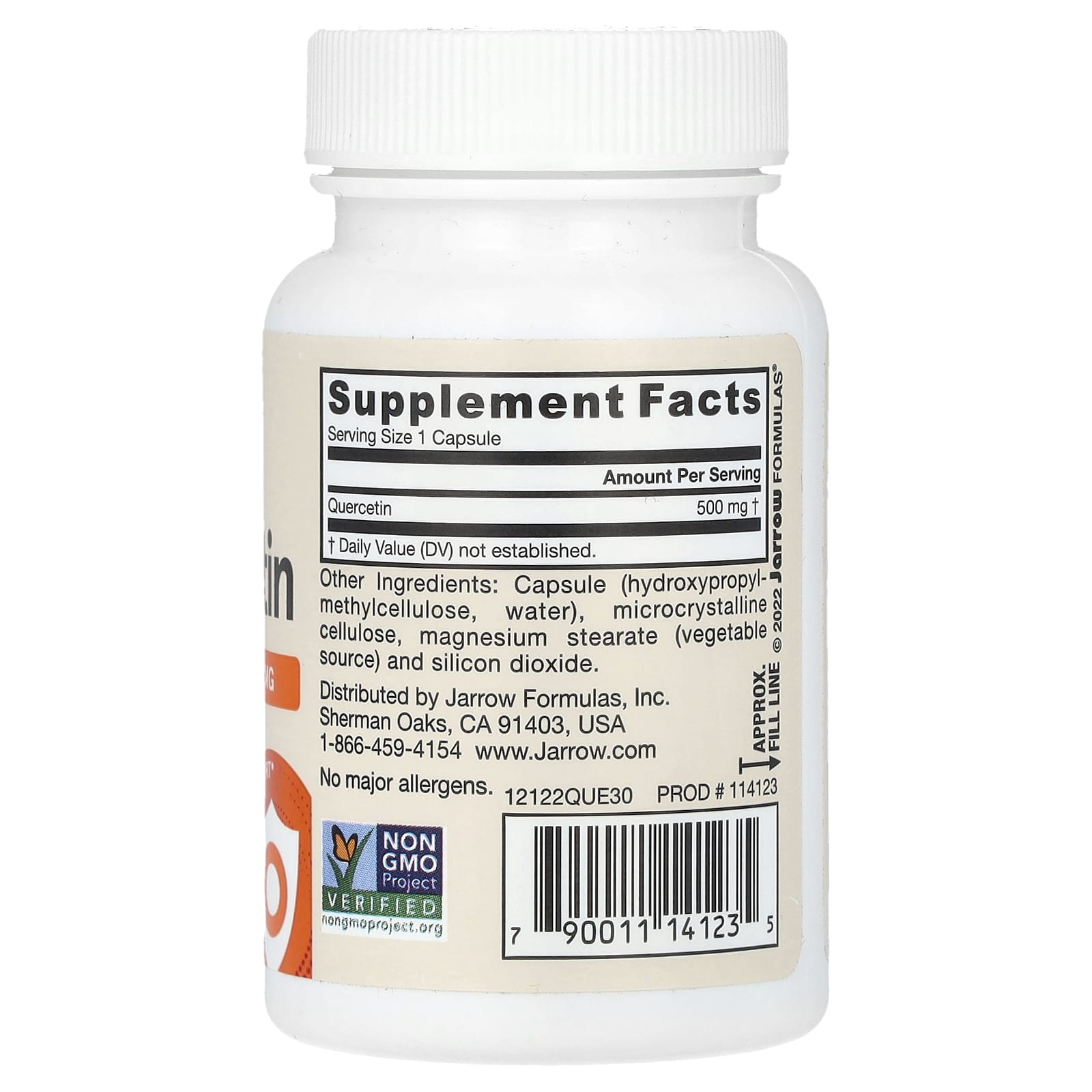 Jarrow Formulas, Vegan Quercetin, 500 mg, 30 Veggie Capsules