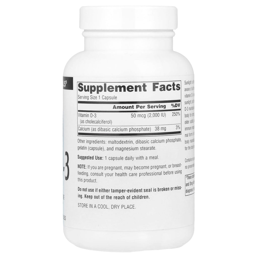 Source Naturals, Vitamin D-3, 50 mcg (2,000 IU), 200 Capsules