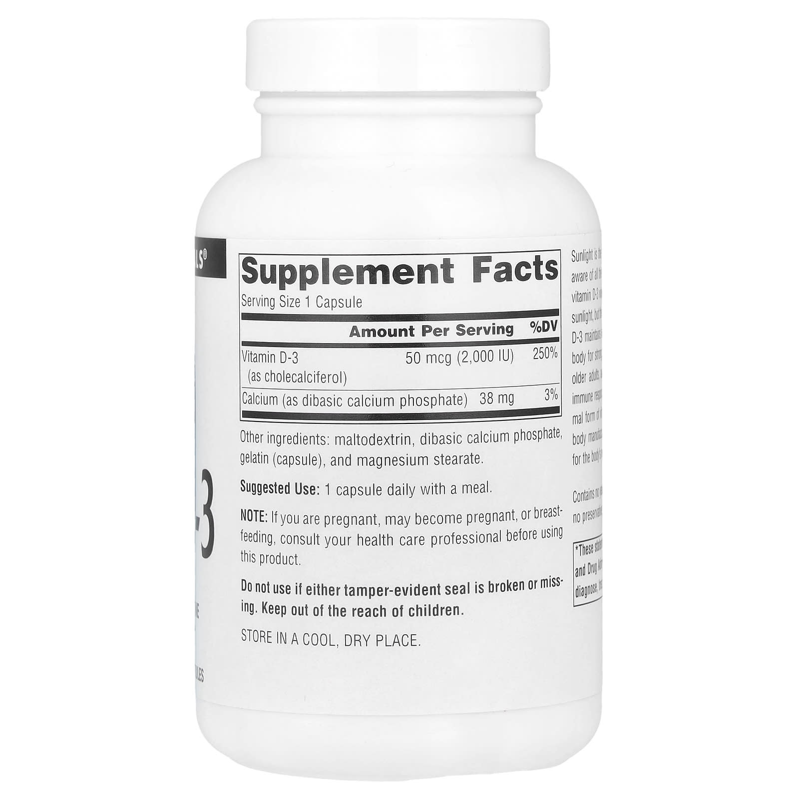 Source Naturals, Vitamin D-3, 50 mcg (2,000 IU), 200 Capsules