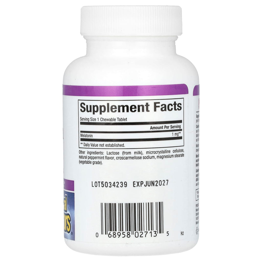 Natural Factors, Stress-Relax, Melatonin, 1 mg, 90 Chewable Tablets