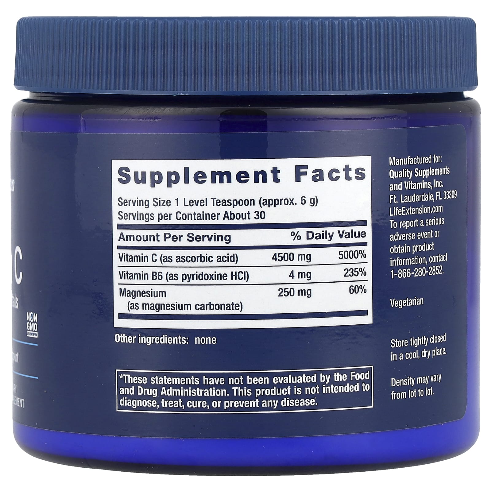 Life Extension, Effervescent Vitamin C, Magnesium Crystals, 6.35 oz (180 g)