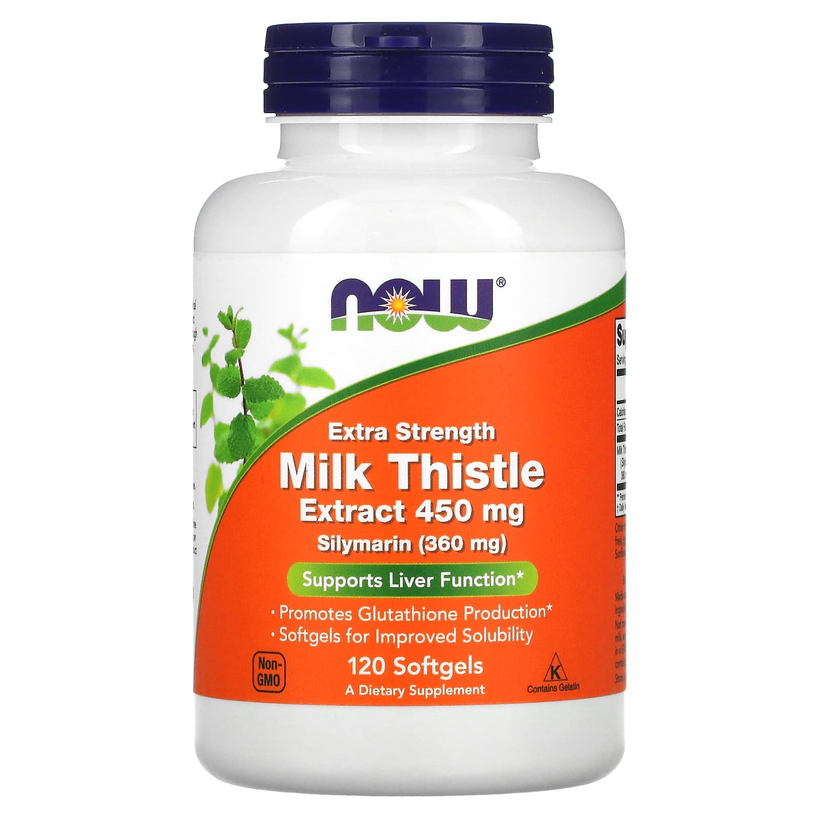 NOW Foods, Milk Thistle Extract, 450 mg, 120 Softgels