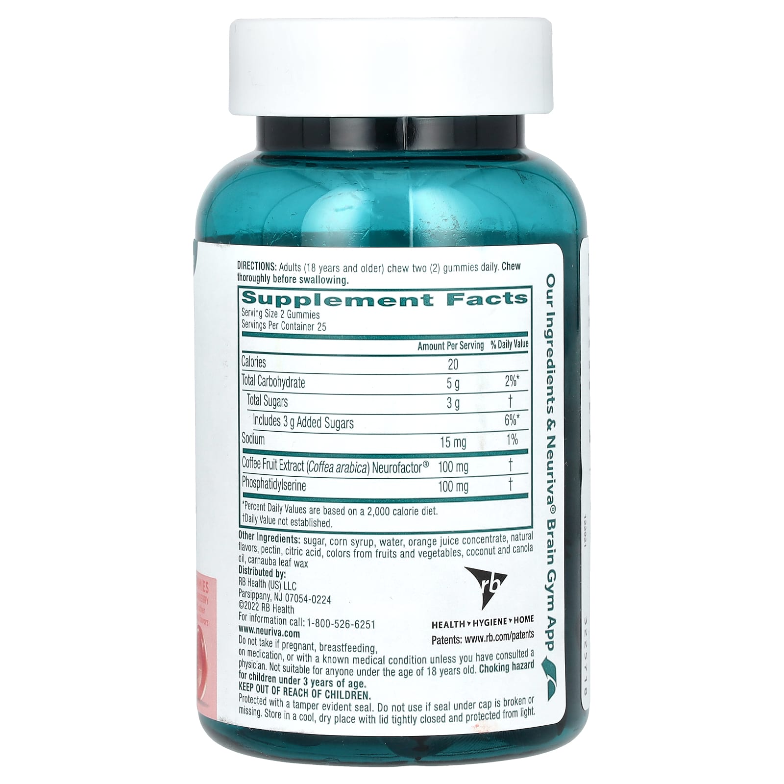 Schiff, Neuriva Brain Health Gummies, Original, Strawberry, 50 Gummies