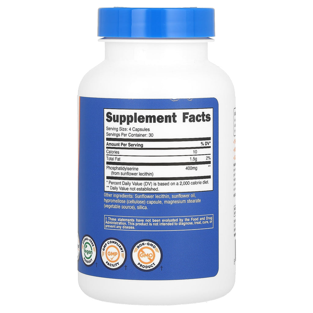 Nutricost, Phosphatidyl Serine, 120 Capsules (100 mg per Capsule)
