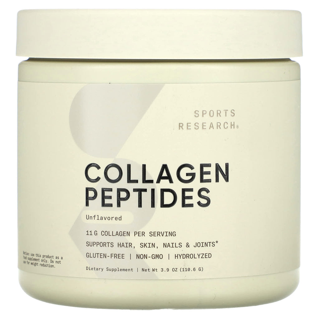 Sports Research, Collagen Peptides, Unflavored, 3.9 oz (110.6 g)