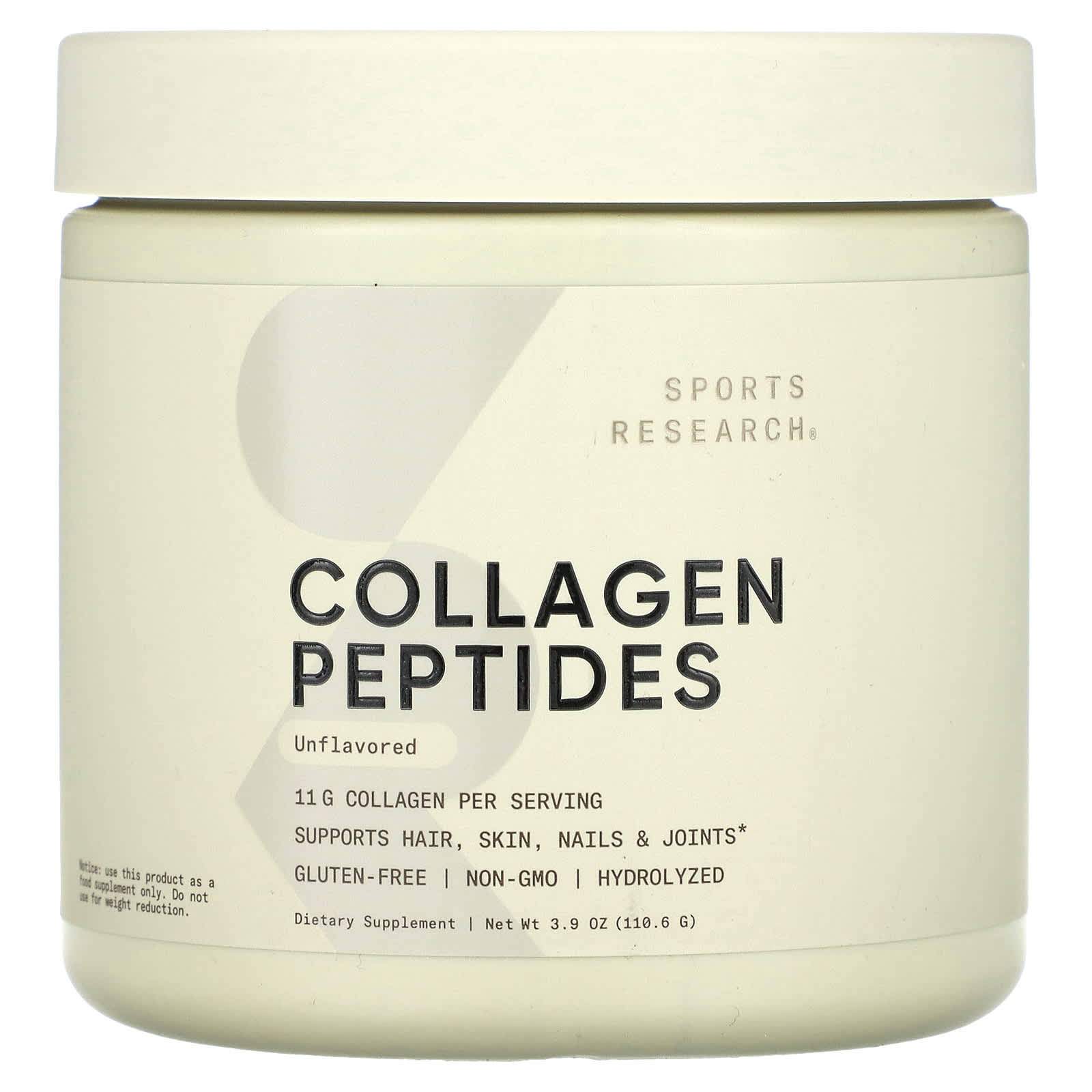 Sports Research, Collagen Peptides, Unflavored, 3.9 oz (110.6 g)