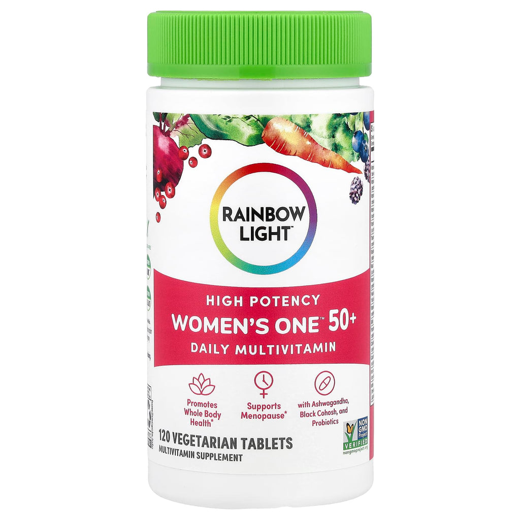 Rainbow Light, Women's One™ 50+ Daily Multivitamin, High Potency, 120 Vegetarian Tablets
