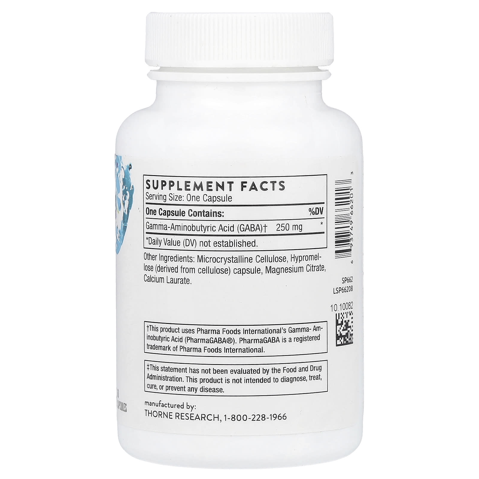 Thorne, PharmaGABA-250, 60 Capsules (250 mg per Capsule)