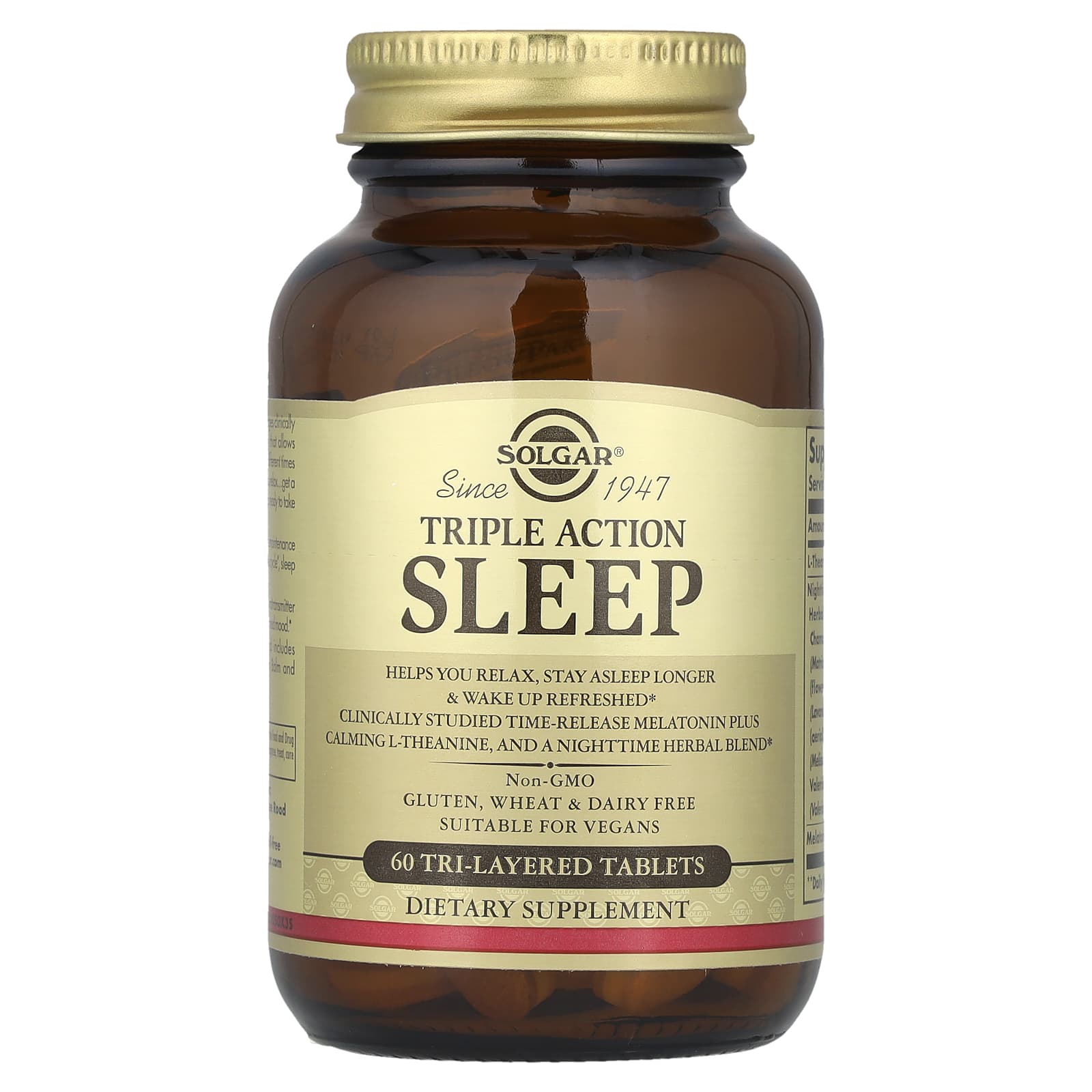 Solgar, Sleep, Triple Action, 60 Tri-Layered Tablets