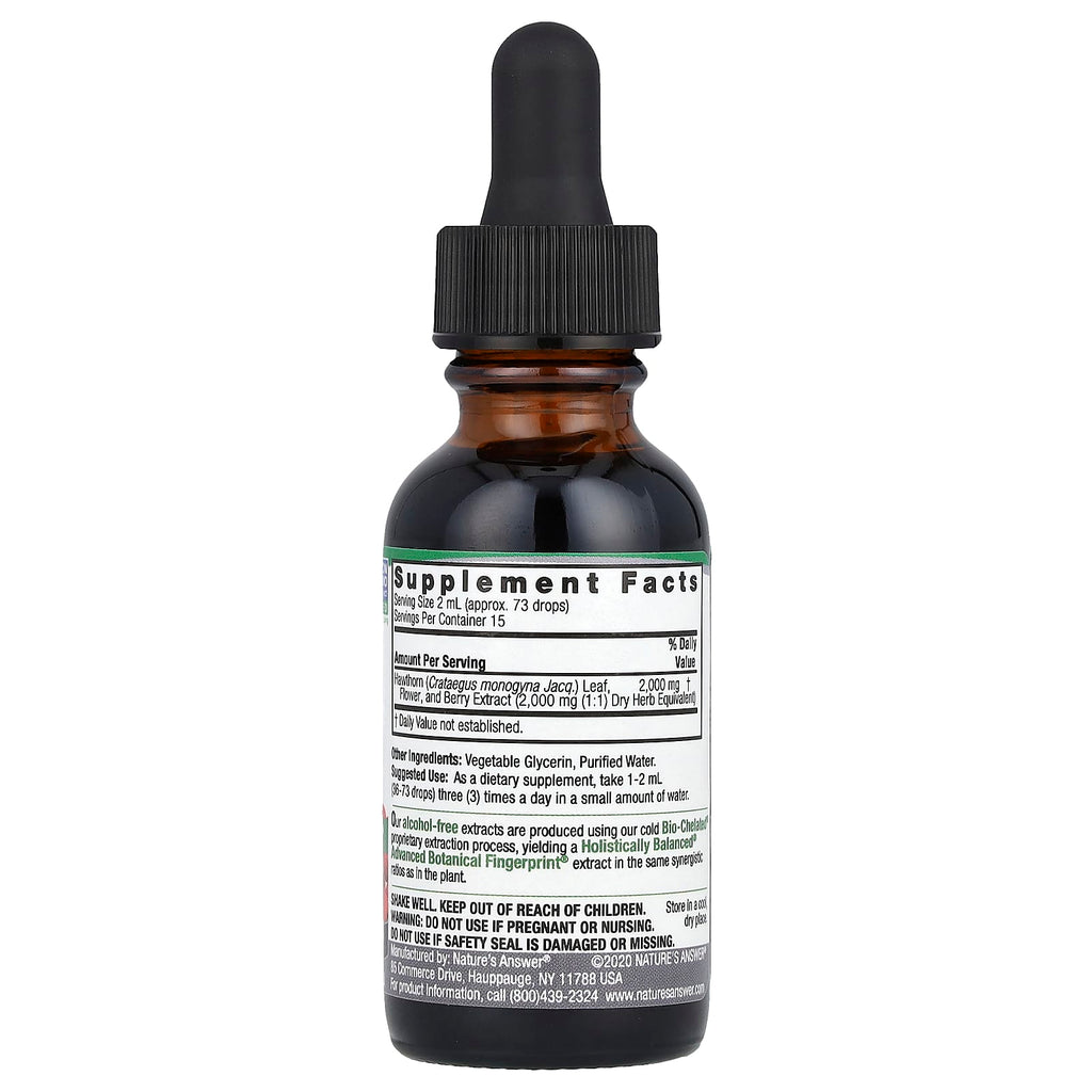 Nature's Answer, Hawthorn Berry, Fluid Extract, Alcohol-Free, 2,000 mg, 1 fl oz (30 mL)