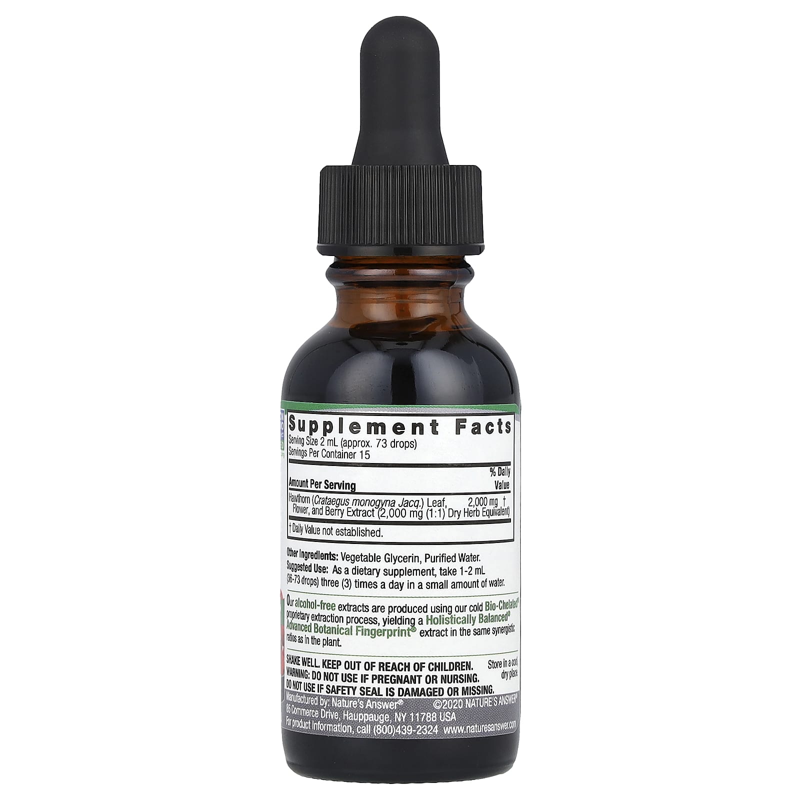 Nature's Answer, Hawthorn Berry, Fluid Extract, Alcohol-Free, 2,000 mg, 1 fl oz (30 mL)
