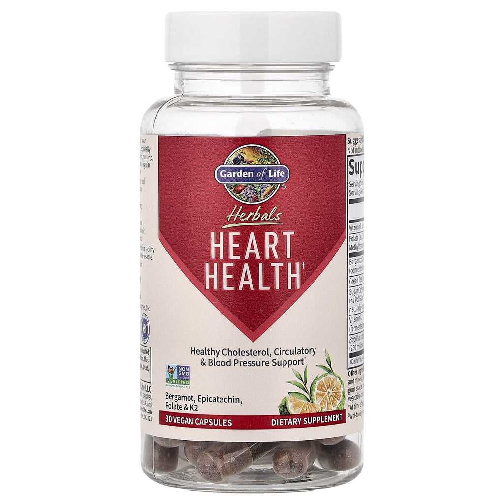 Garden of Life, Herbals, Heart Health, Sweet Citrus, 30 Vegan Capsules