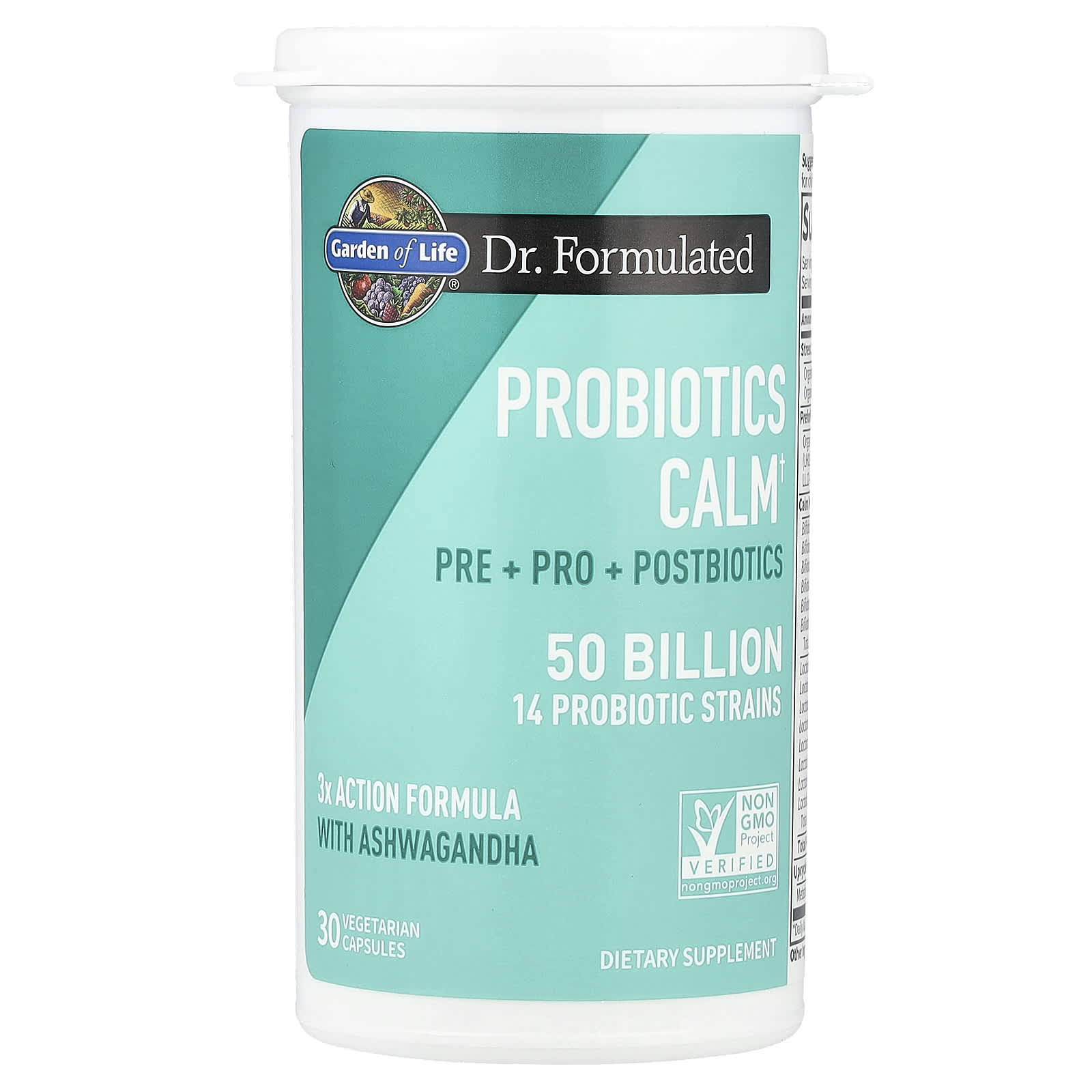 Garden of Life, Probiotics Calm, 50 Billion, 30 Vegetarian Capsules