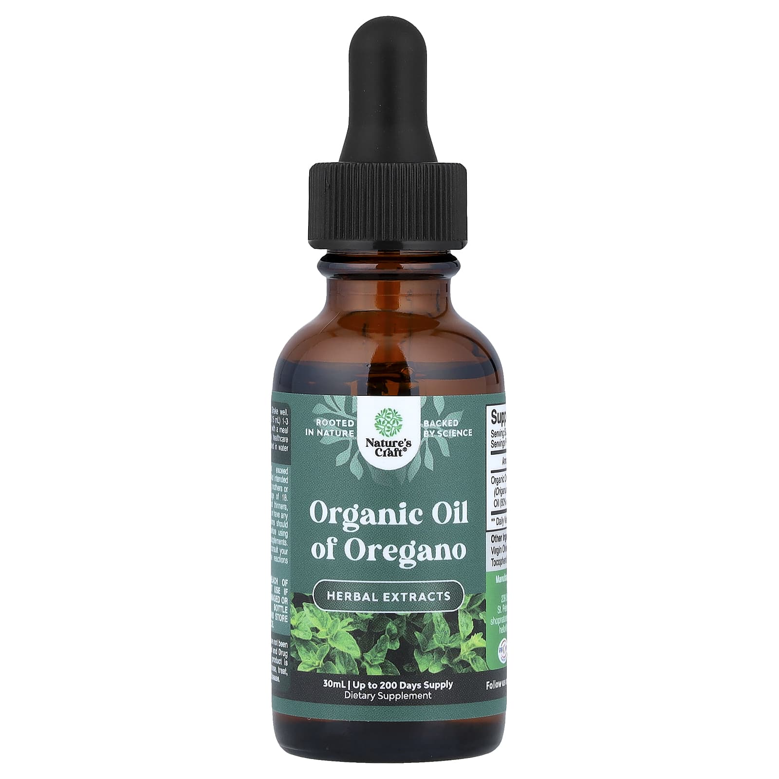 Nature's Craft, Organic Oil of Oregano, Alcohol-Free, 30 ml