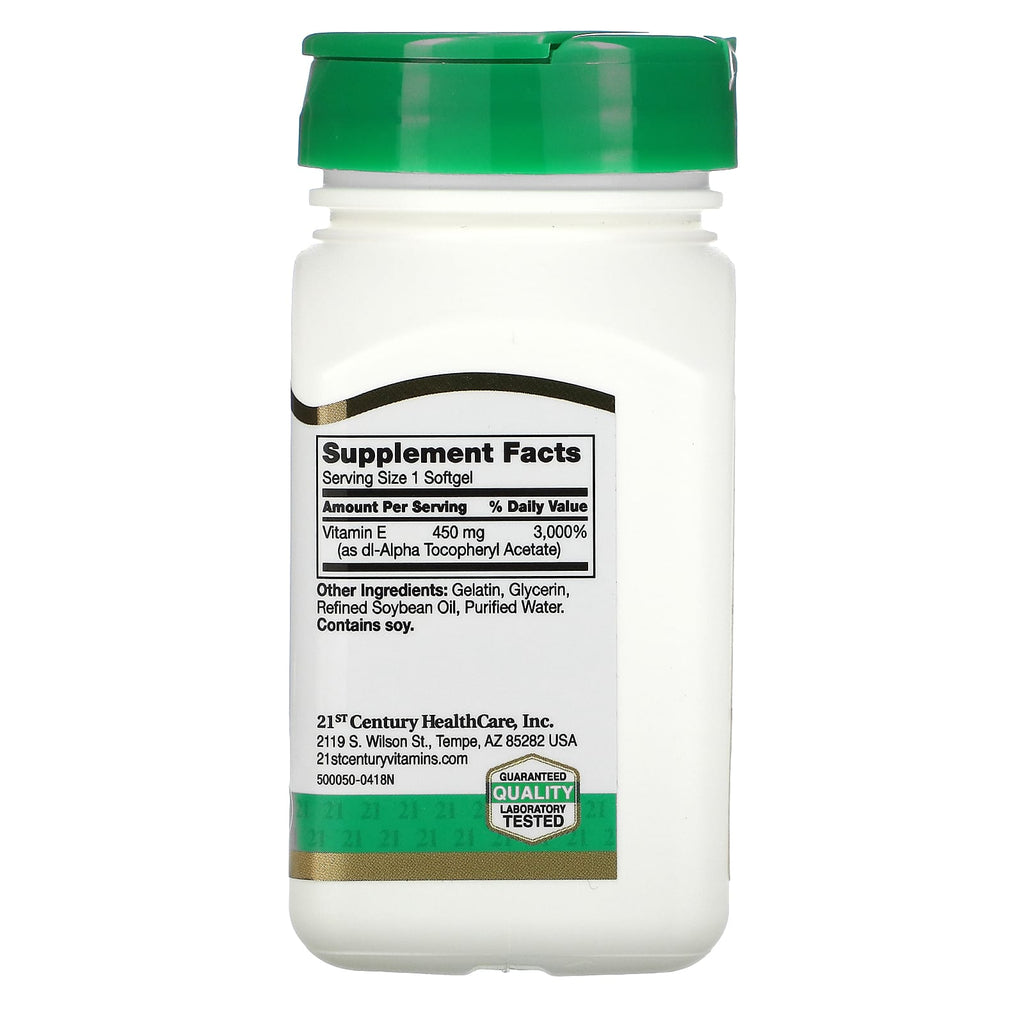 21st Century, Vitamin E, 450 mg (1,000 IU), 55 Softgels