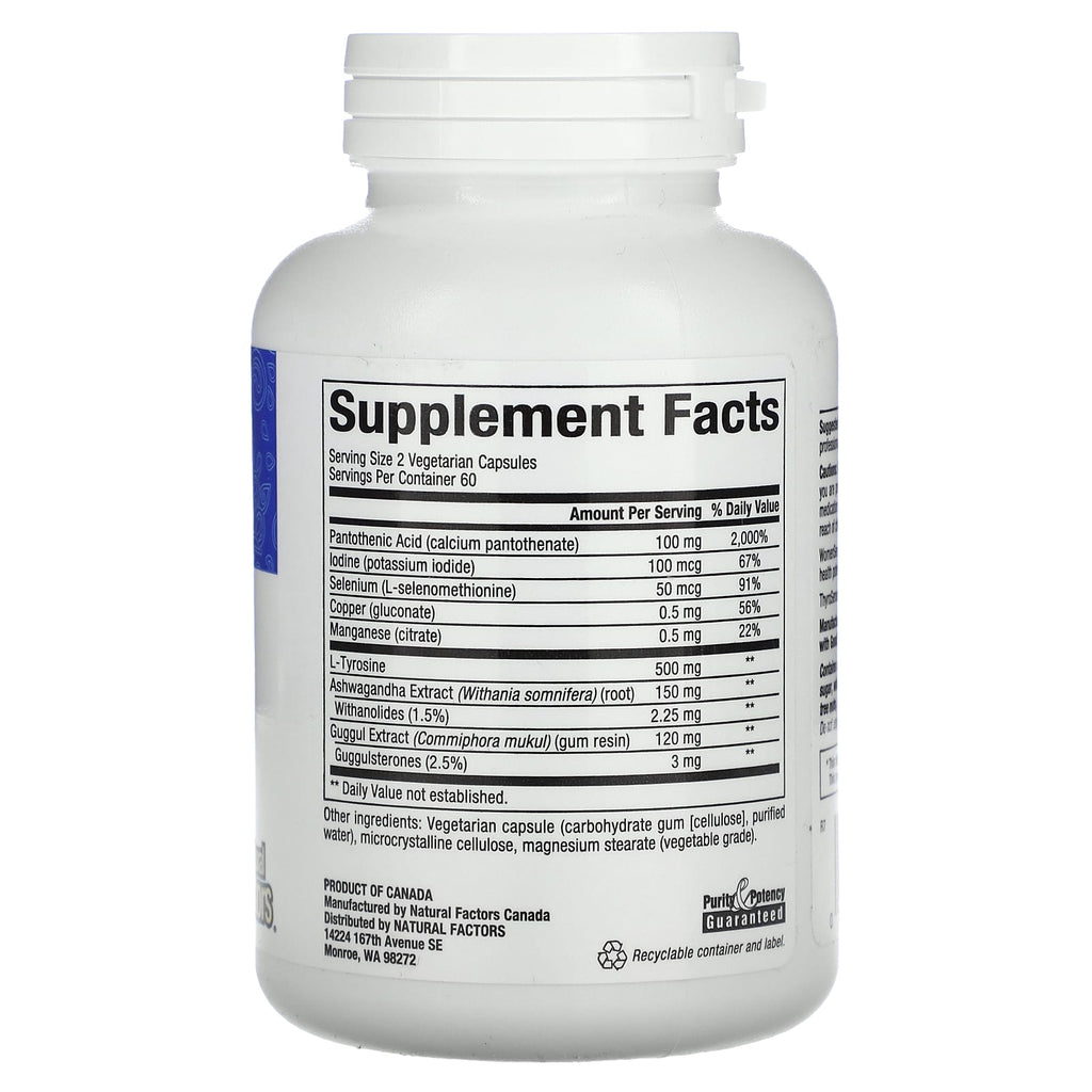 Natural Factors, WomenSense, ThyroSense, Thyroid Formula, 120 Vegetarian Capsules