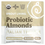 Sprout Living, Probiotic Almonds, Italian Truffle with Reishi + Chaga Mushrooms , 10 Packets, 1 oz (28 g) Each