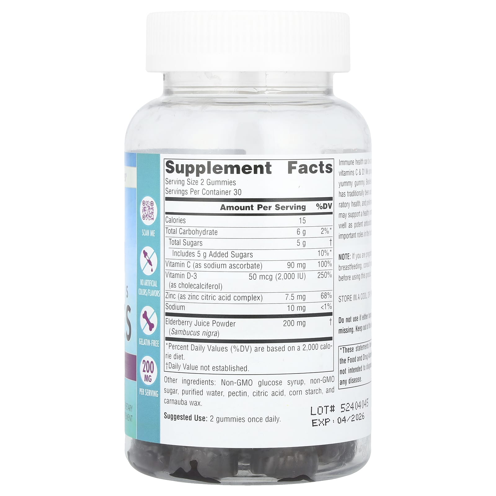 Source Naturals, Wellness Gummies, Elderberry, 60 Gummies