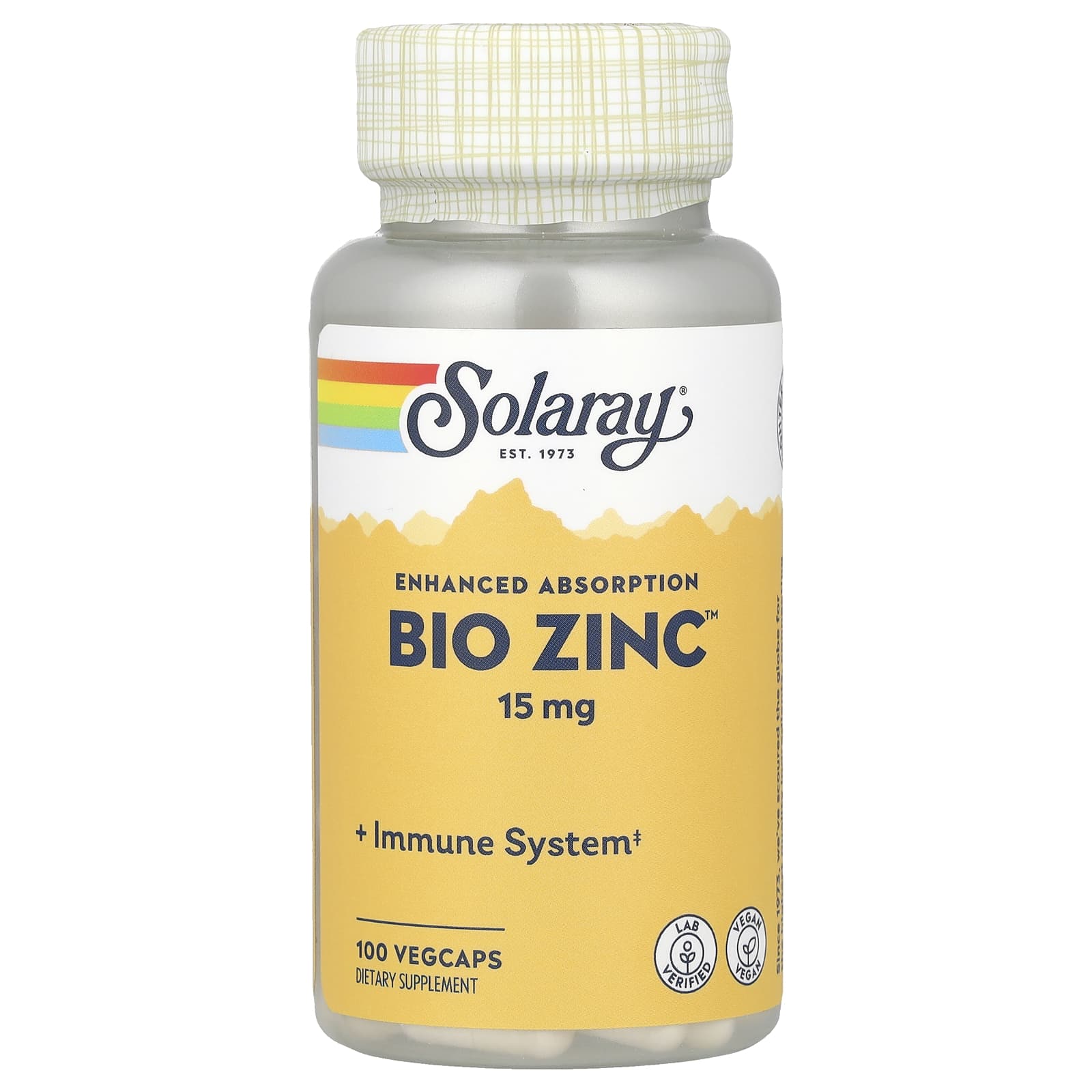 Solaray, Bio Zinc™, 15 mg, 100 VegCaps