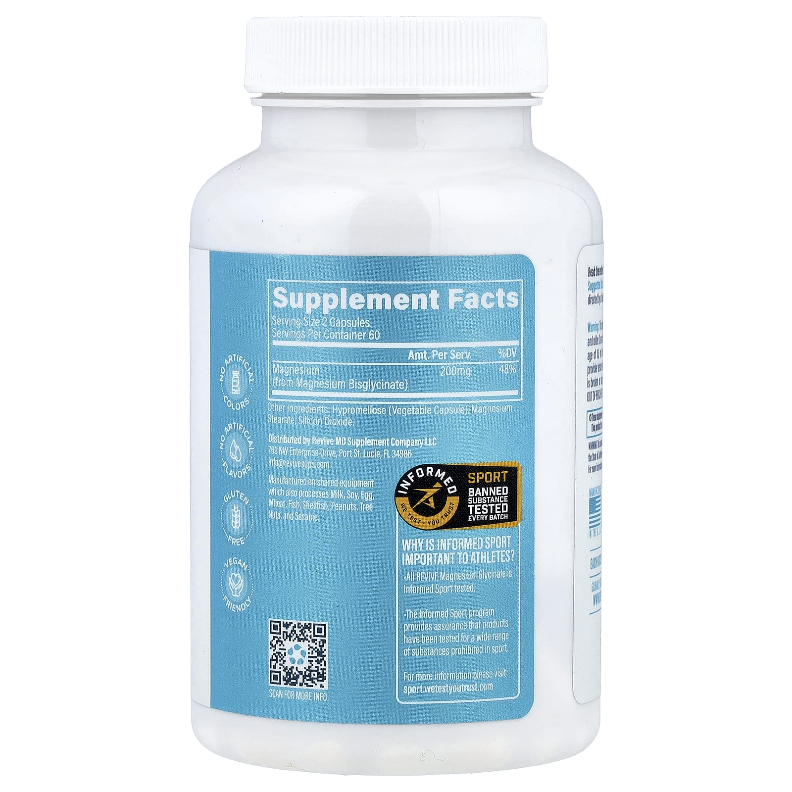 Revive, Magnesium Glycinate, 120 Vegetarian Capsules (100 mg per Capsule)