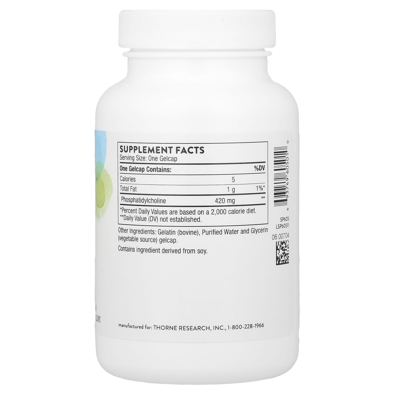 Thorne, Phosphatidyl Choline, 60 Gelcaps
