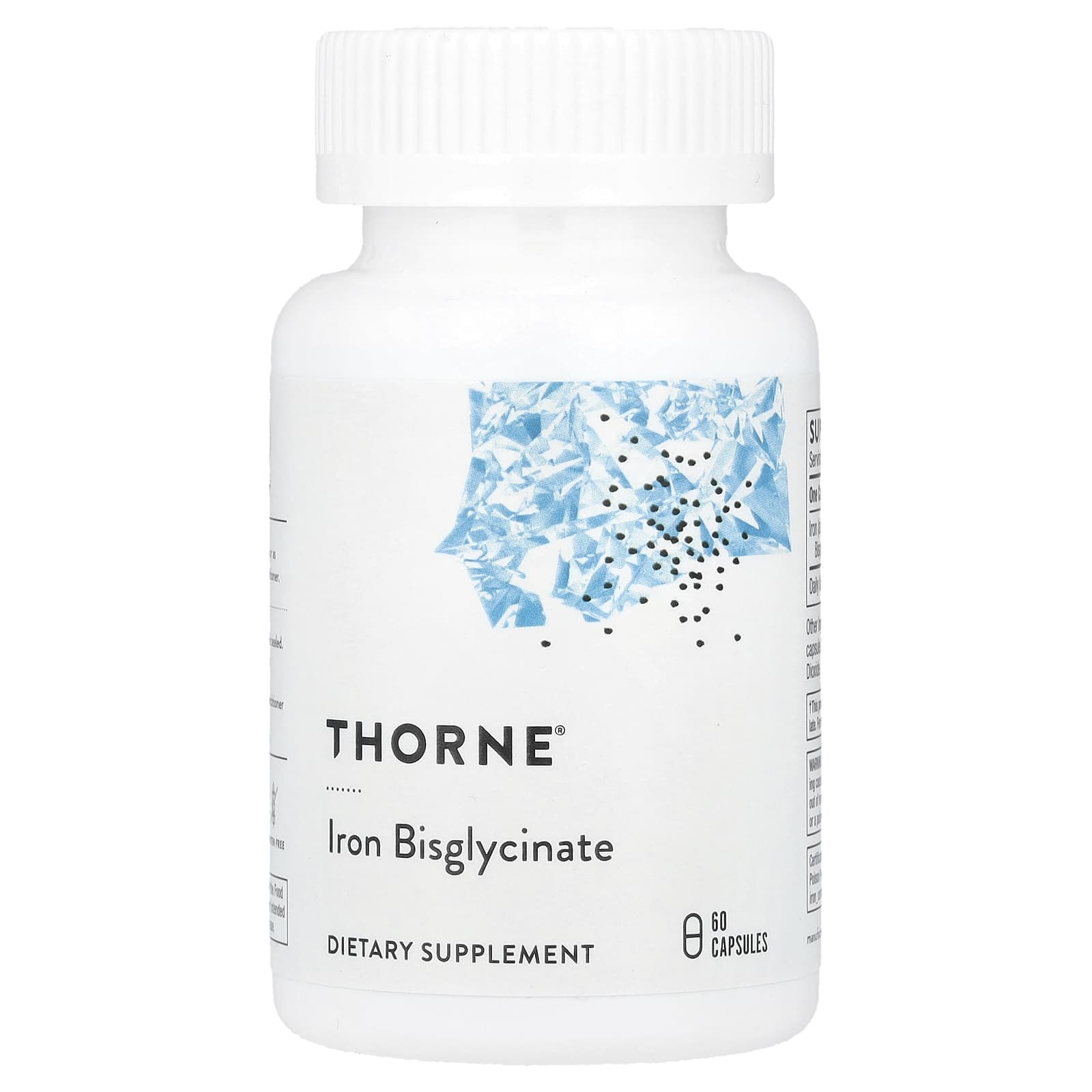 Thorne, Iron Bisglycinate, 60 Capsules (25 mg per Capsule)