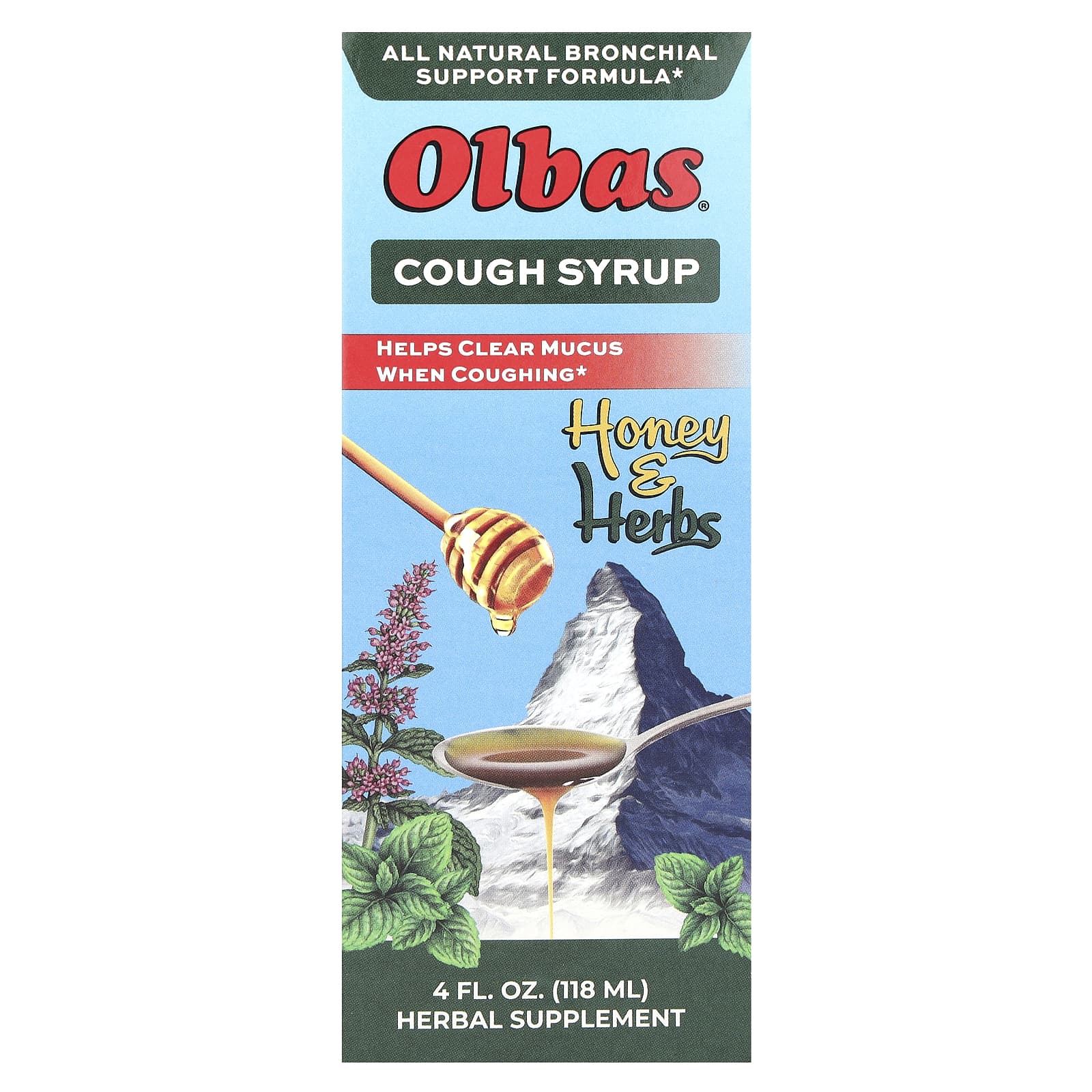Olbas, Cough Syrup, Honey & Herbs, 4 fl oz (118 ml)