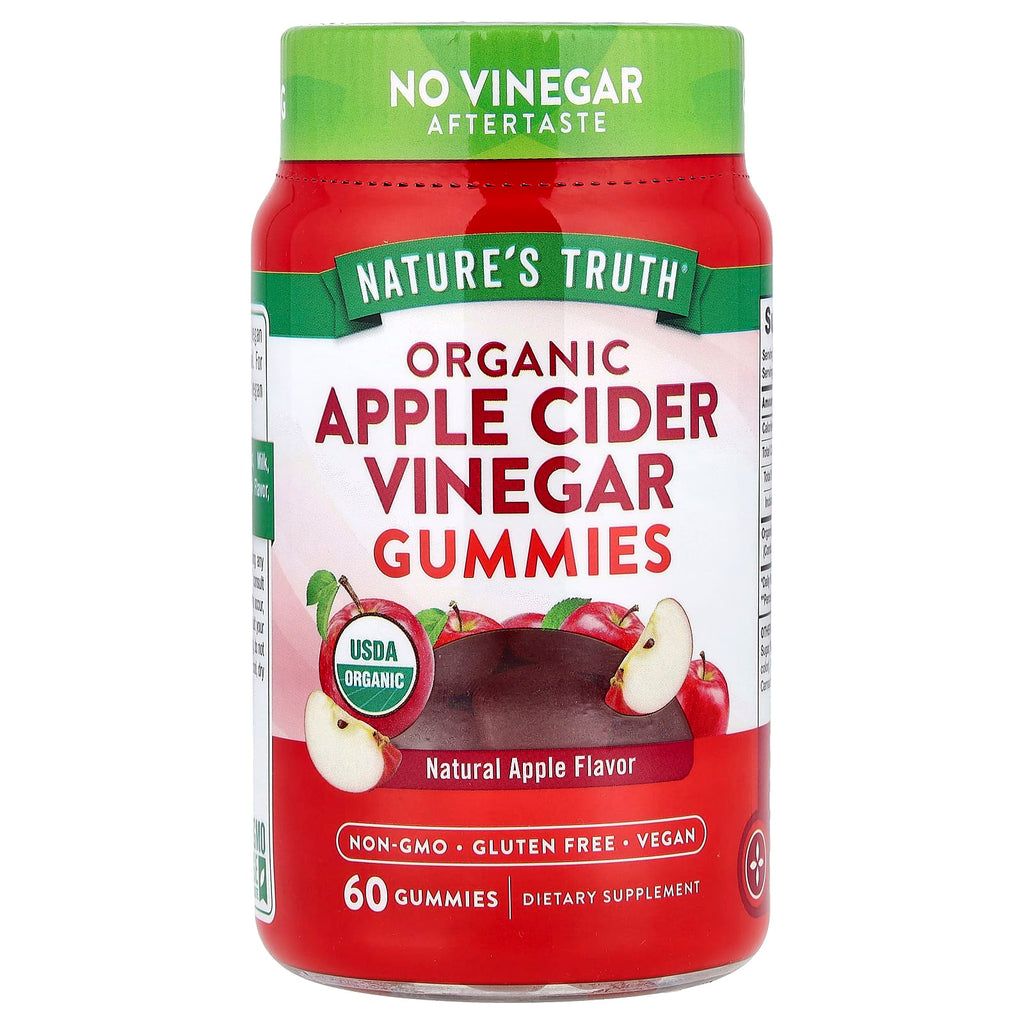 Nature's Truth, Organic Apple Cider Vinegar Gummies, Natural Apple, 60 Gummies