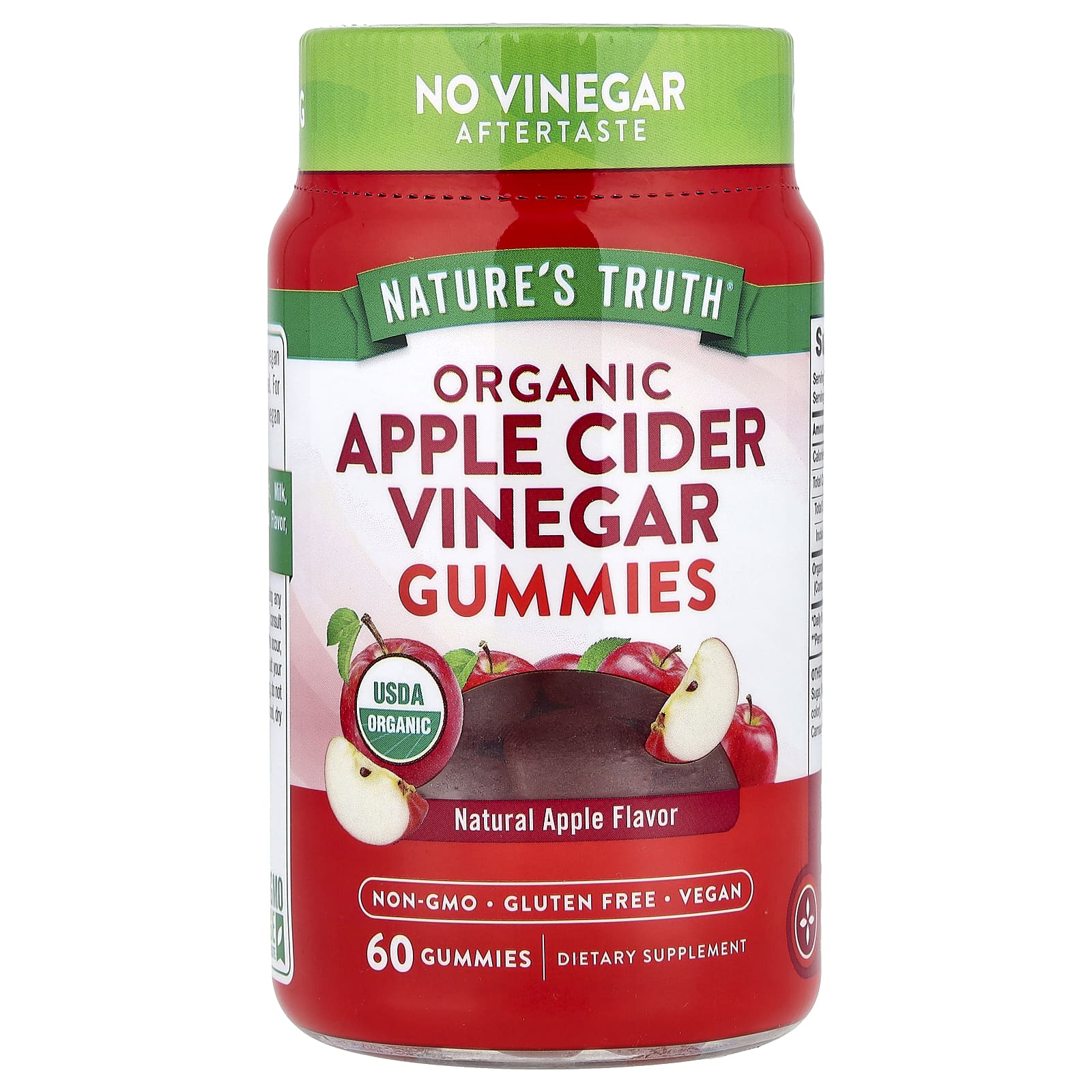 Nature's Truth, Organic Apple Cider Vinegar Gummies, Natural Apple, 60 Gummies
