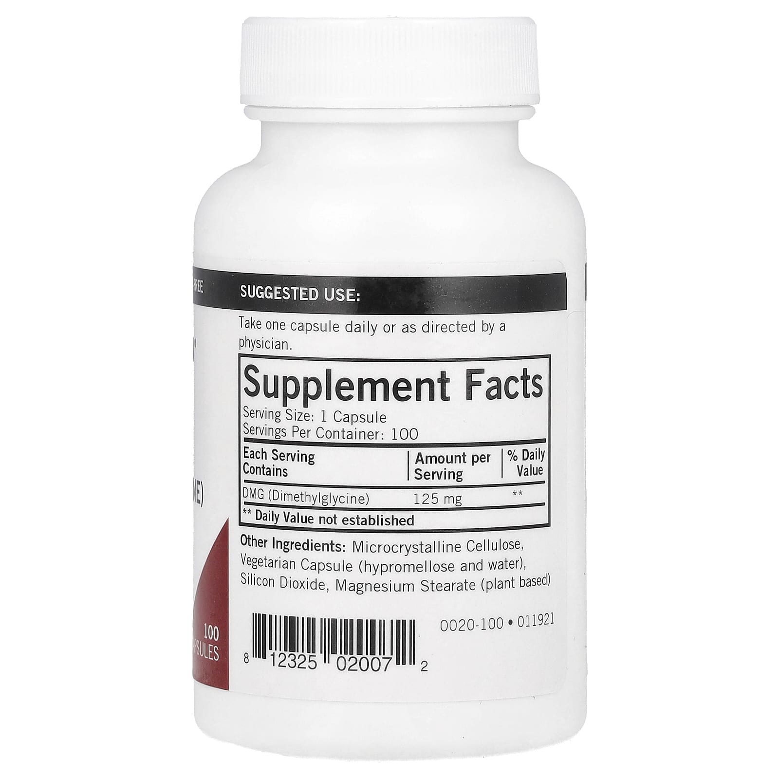 Kirkman Labs, DMG (Dimethylglycine), 125 mg, 100 Capsules