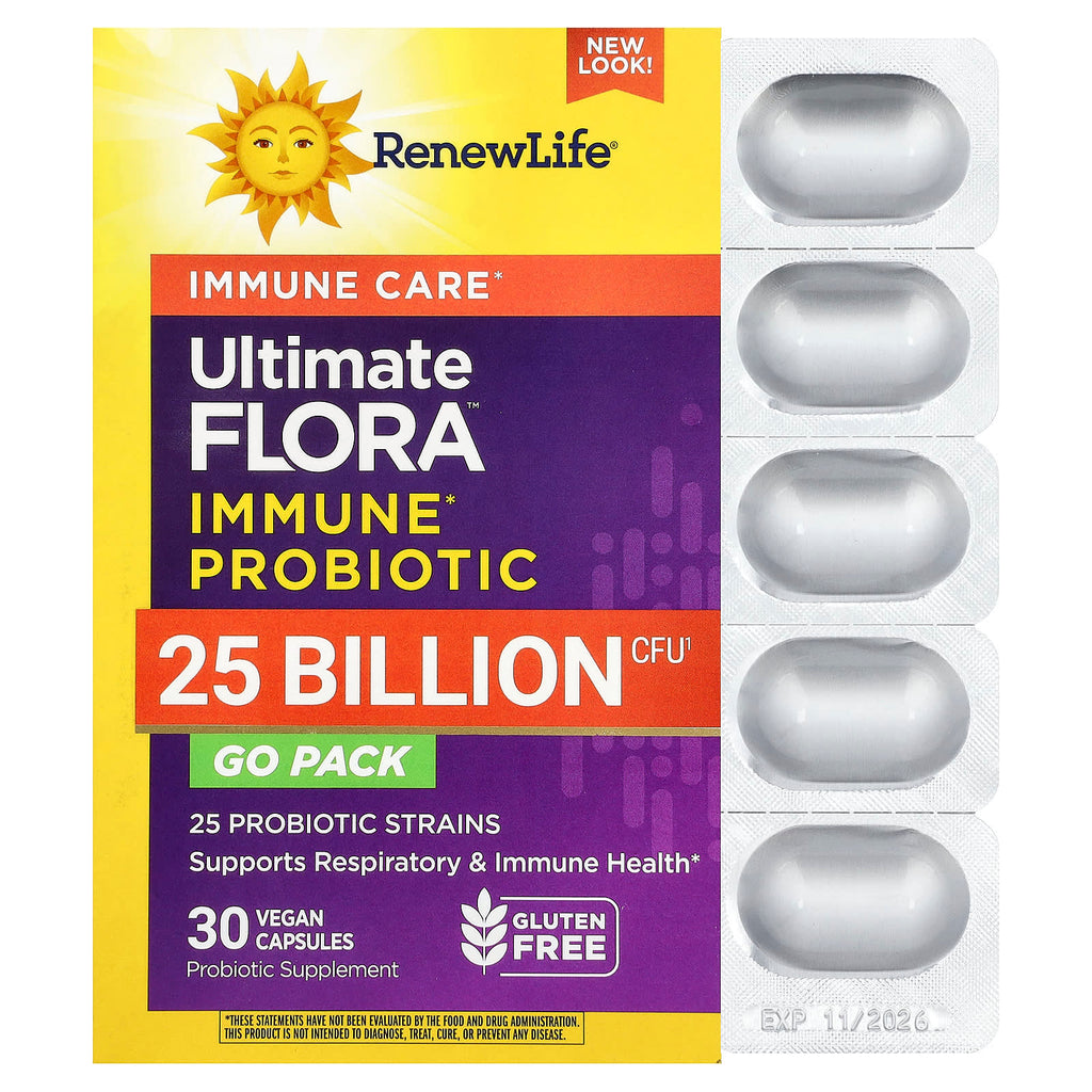 Renew Life, Ulitimate Flora™ Immune Care Probiotic, 30 Vegan Capsules