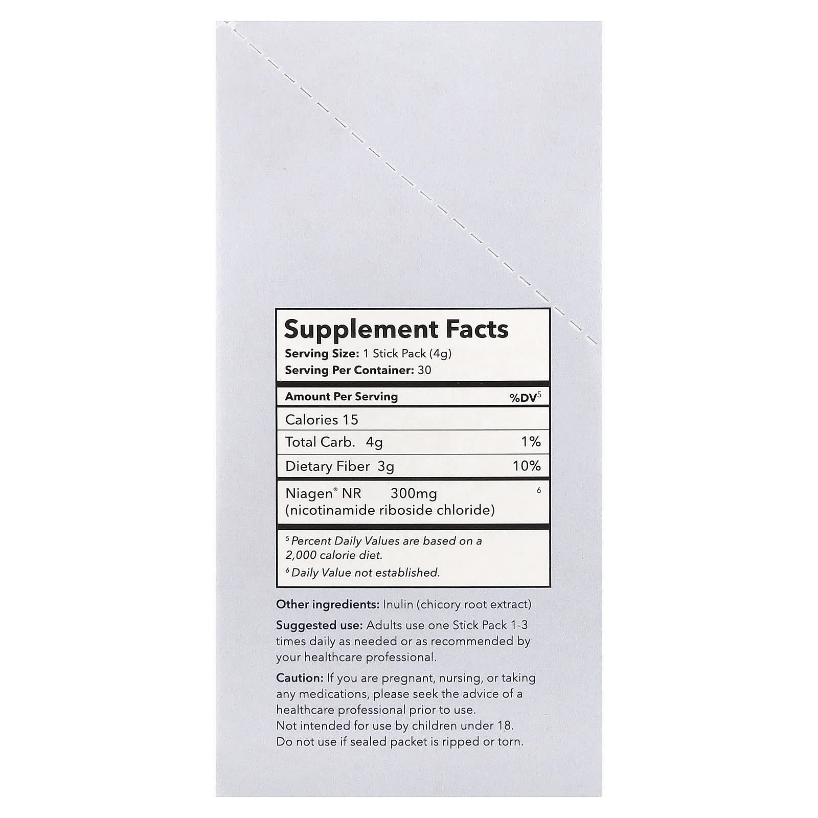 Tru Niagen, NAD+, Nicotinamide Riboside, Unflavored, 30 Stick Packs, 0.14 oz (4 g) Each