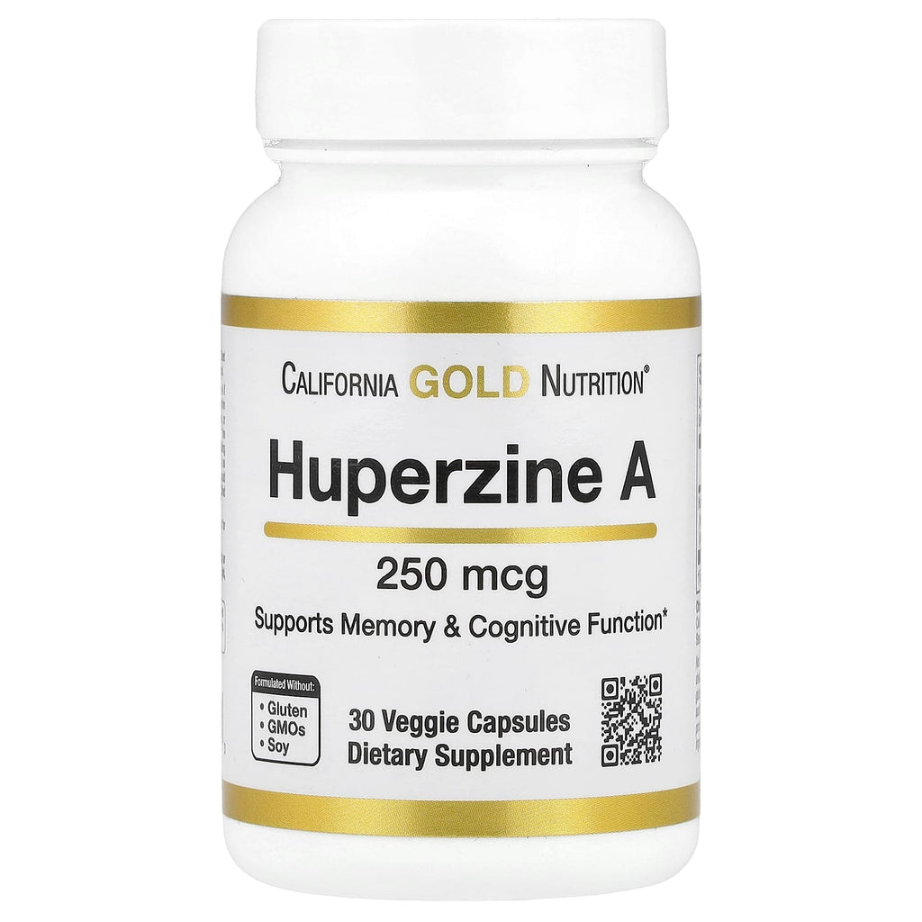 California Gold Nutrition, Huperzine A, 250 mcg, 30 Veggie Capsules